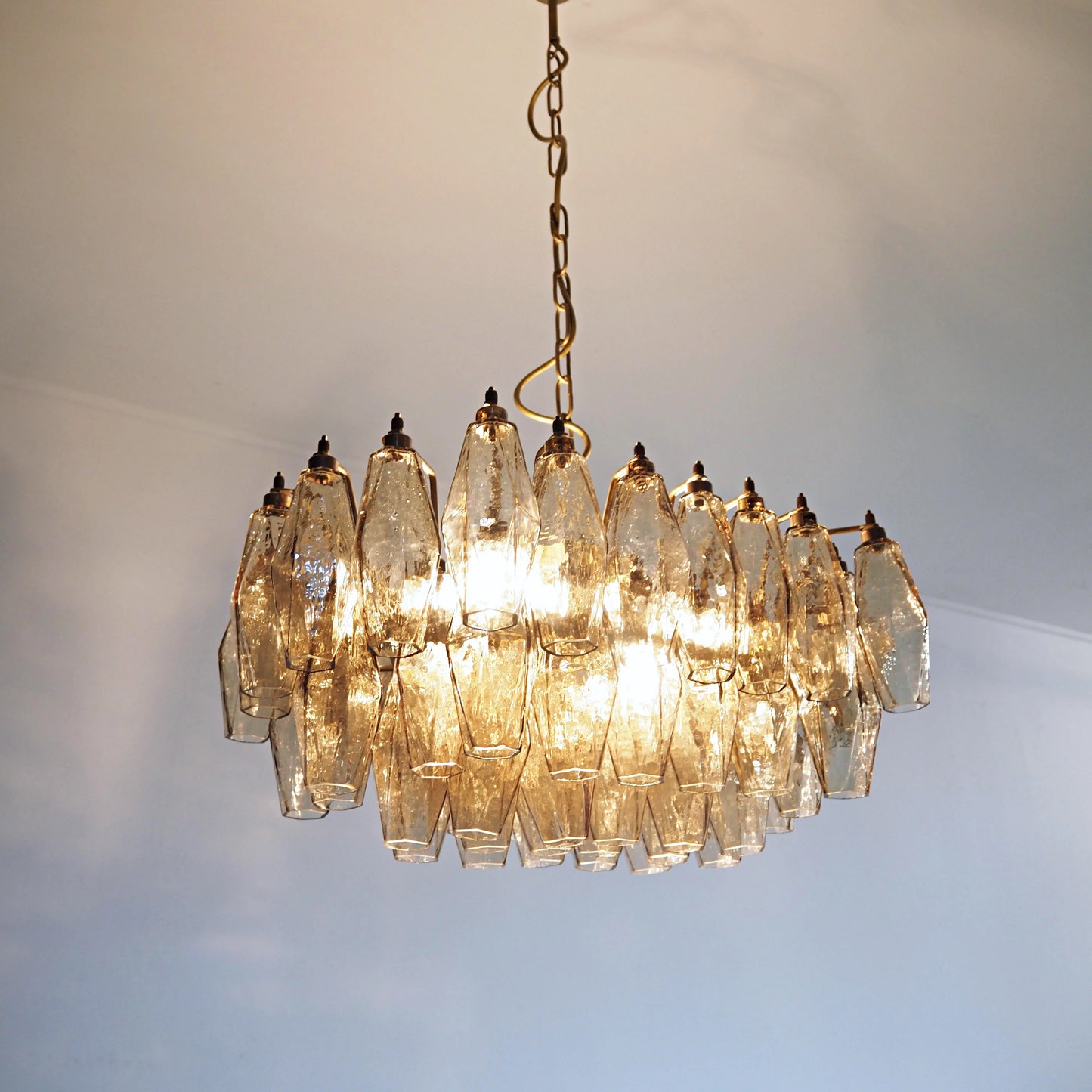 Poliedri Murano Smoked Chandelier - Nuvé