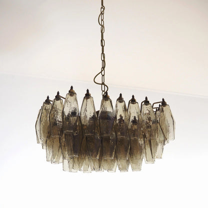 Poliedri Murano Smoked Chandelier - Nuvé