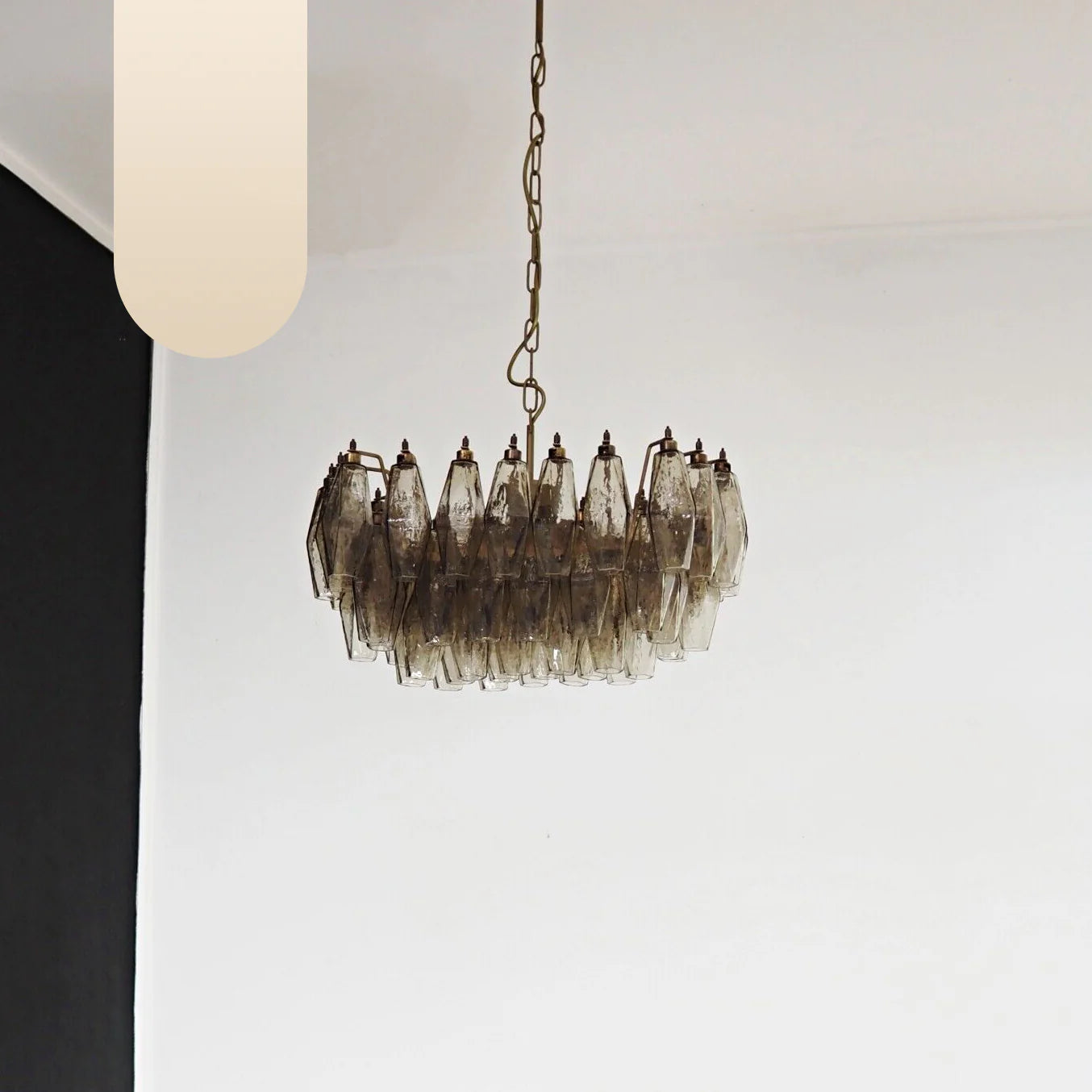 Poliedri Murano Smoked Chandelier - Nuvé