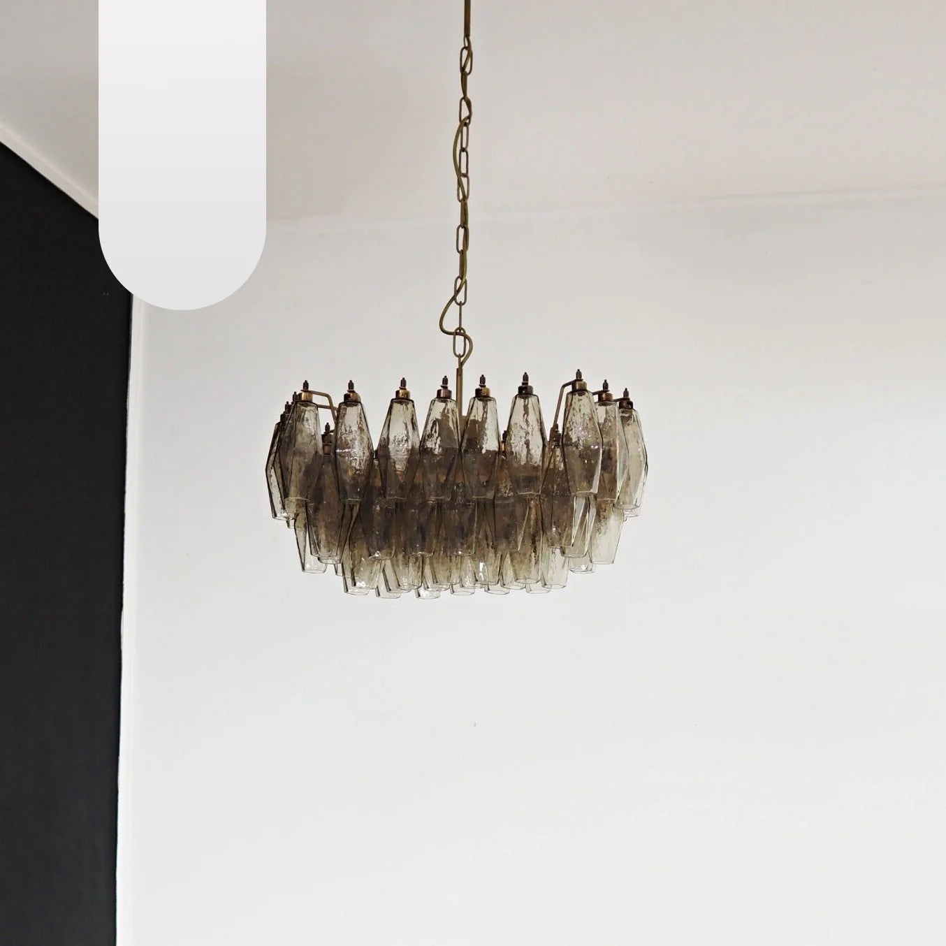 Poliedri Murano Smoked Chandelier - Nuvé