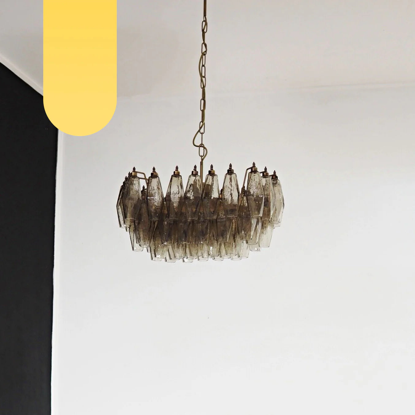 Poliedri Murano Smoked Chandelier - Nuvé