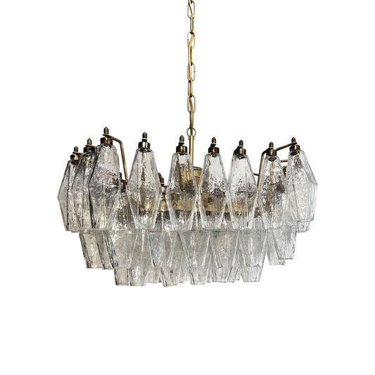 Poliedri Murano Trasparent Chandelier - Nuvé
