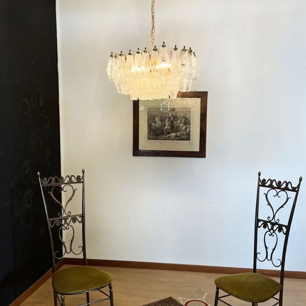 Poliedri Murano Trasparent Chandelier - Nuvé
