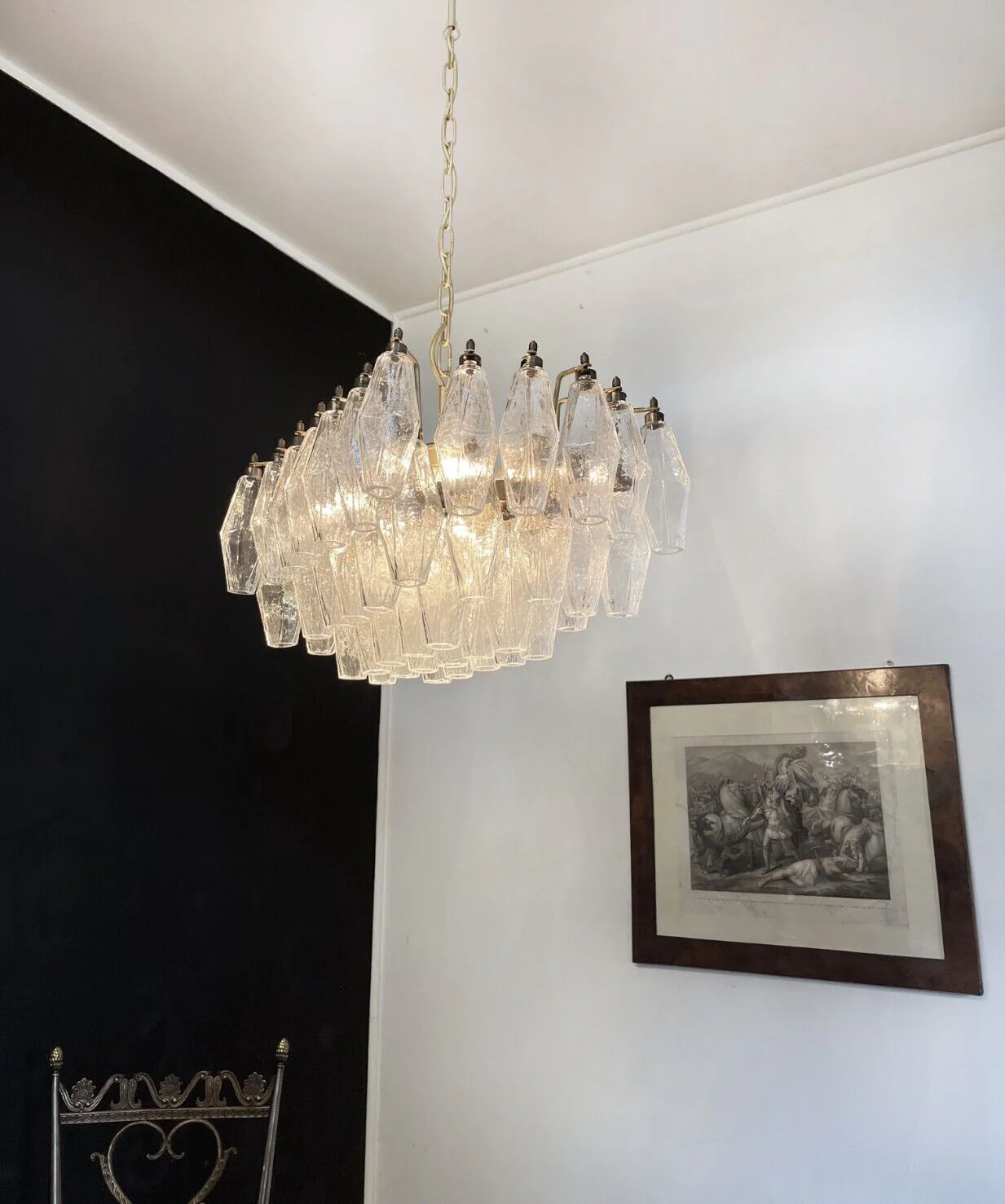 Poliedri Murano Trasparent Chandelier - Nuvé