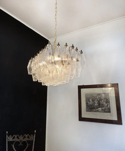 Poliedri Murano Trasparent Chandelier - Nuvé
