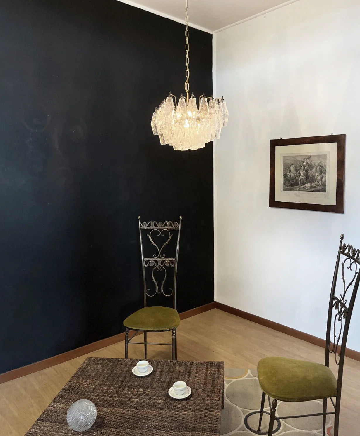 Poliedri Murano Trasparent Chandelier - Nuvé
