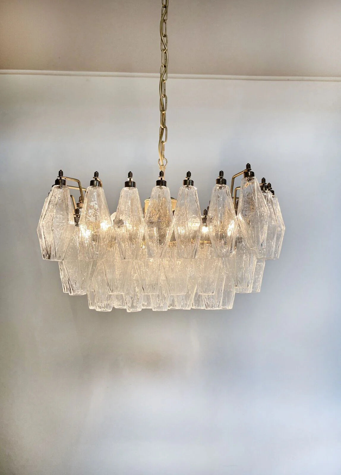 Poliedri Murano Trasparent Chandelier - Nuvé