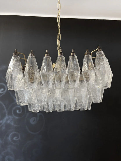 Poliedri Murano Trasparent Chandelier - Nuvé