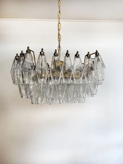 Poliedri Murano Trasparent Chandelier - Nuvé