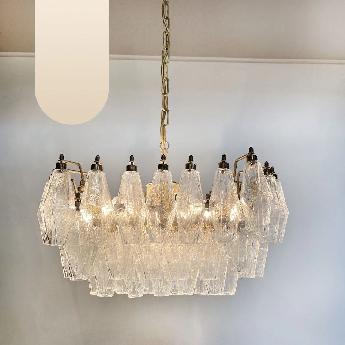 Poliedri Murano Trasparent Chandelier - Nuvé