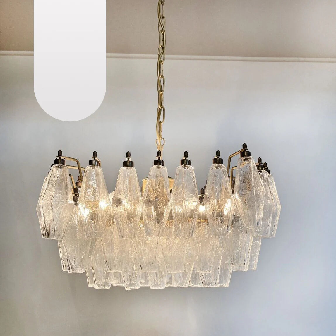 Poliedri Murano Trasparent Chandelier - Nuvé