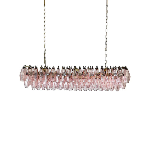 Elegant Pink Murano Poliedri Chandelier - Nuvé