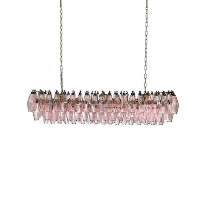 Elegant Pink Murano Poliedri Chandelier - Nuvé