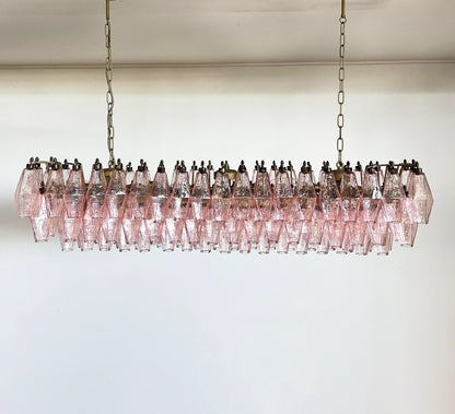 Elegant Pink Murano Poliedri Chandelier - Nuvé