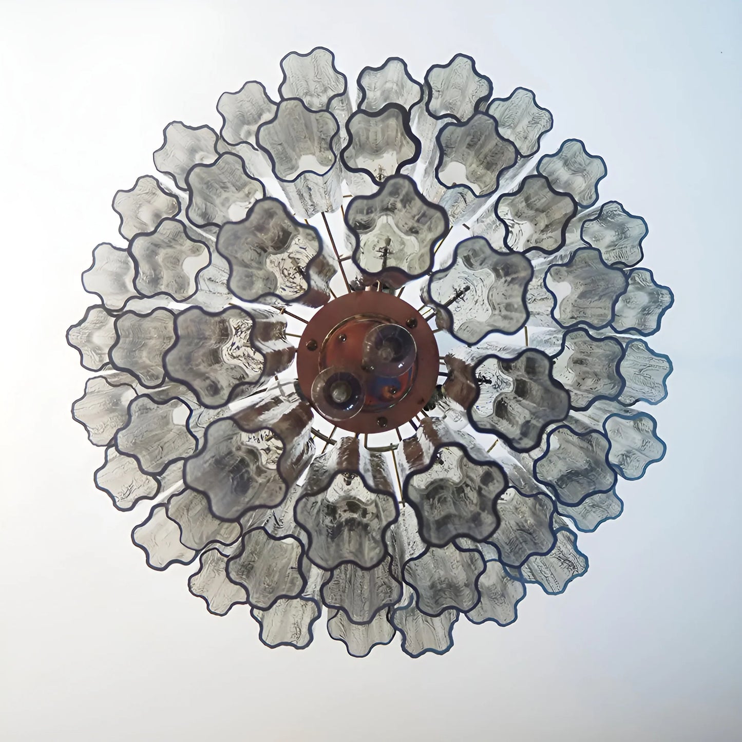 Elegant Smoke Murano Glass Tube Chandelier - Nuvé