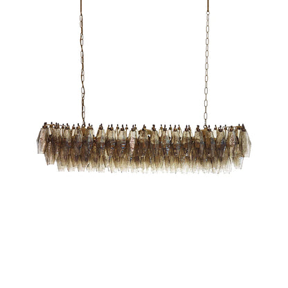 Elegant Smoked Murano Poliedri Chandelier - Nuvé