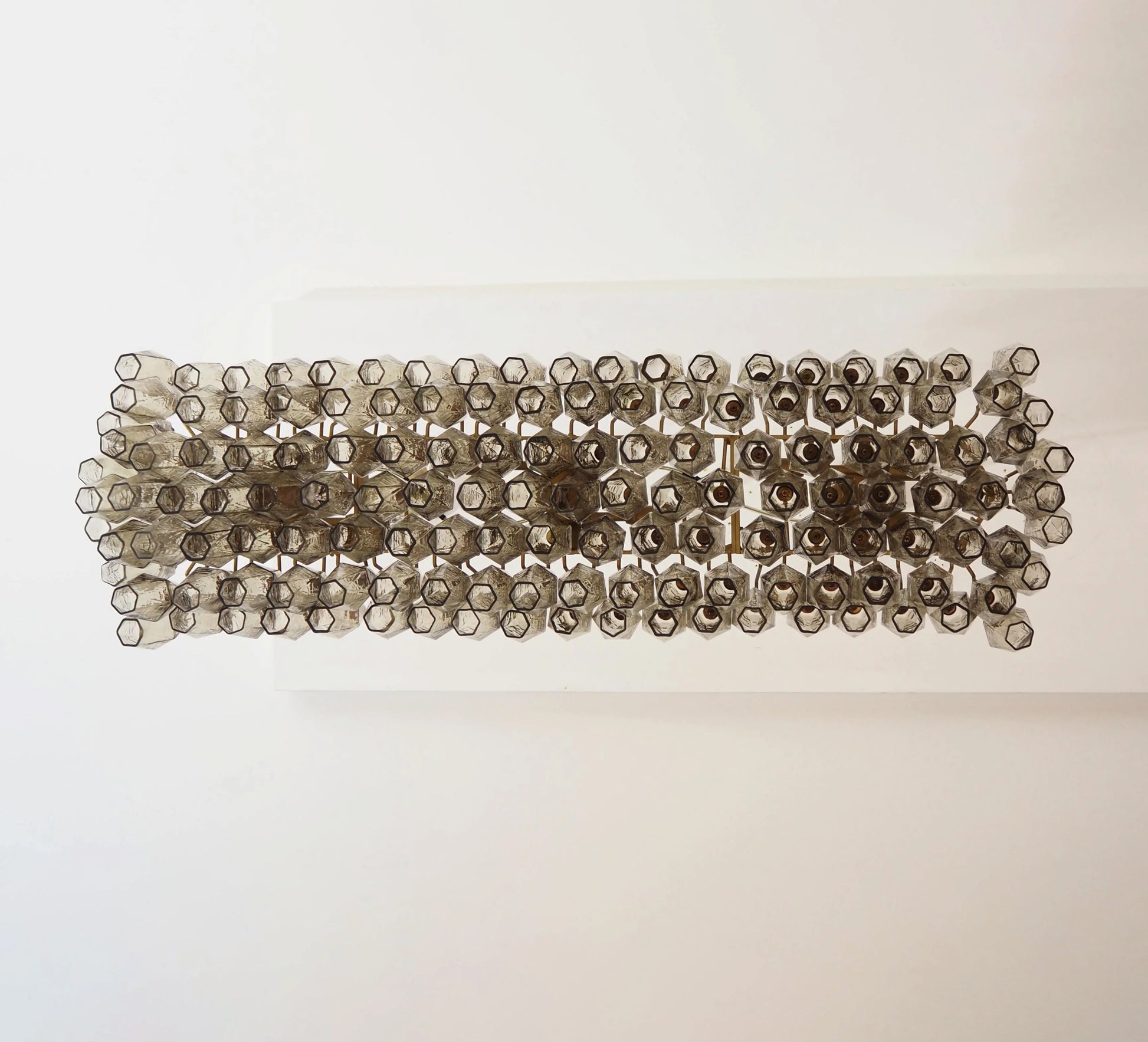 Elegant Smoked Murano Poliedri Chandelier - Nuvé