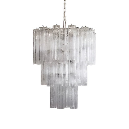 Elegant Transparent Murano Glass Tube Chandelier - Nuvé