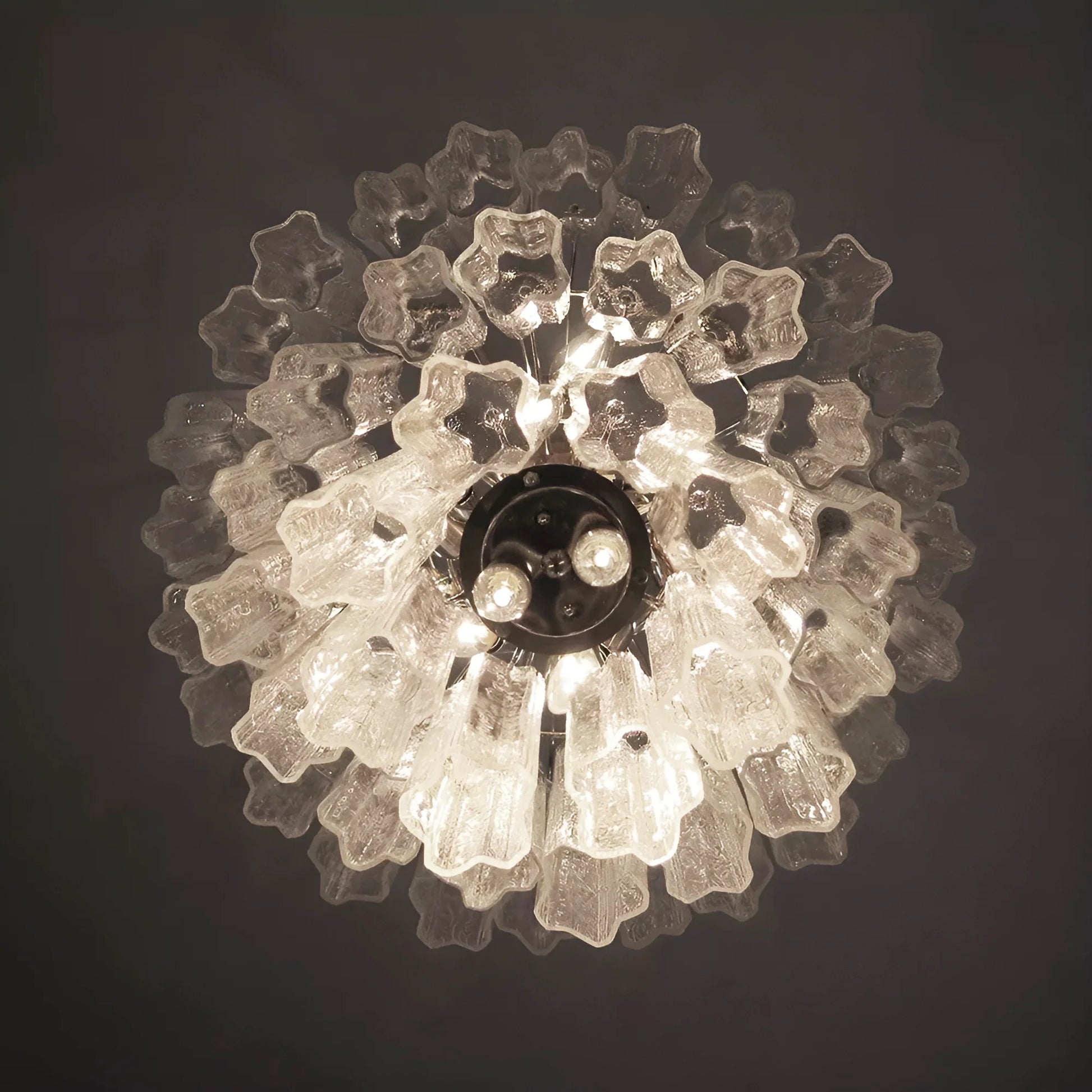 Elegant Transparent Murano Glass Tube Chandelier - Nuvé