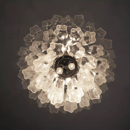 Elegant Transparent Murano Glass Tube Chandelier - Nuvé