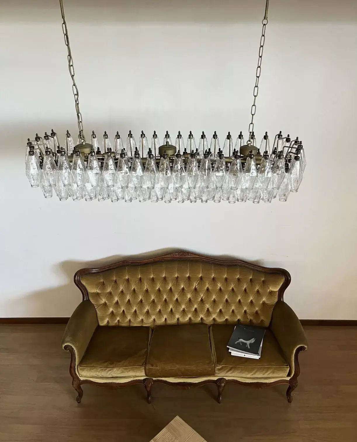 Elegant Transparent Murano Poliedri Chandelier - Nuvé