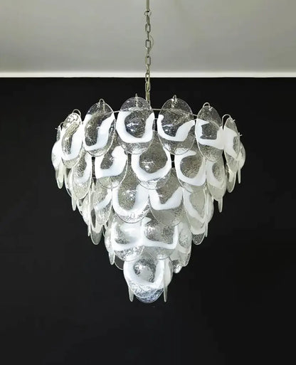 Exquisite Murano Transparent Glass Chandelier - Nuvé