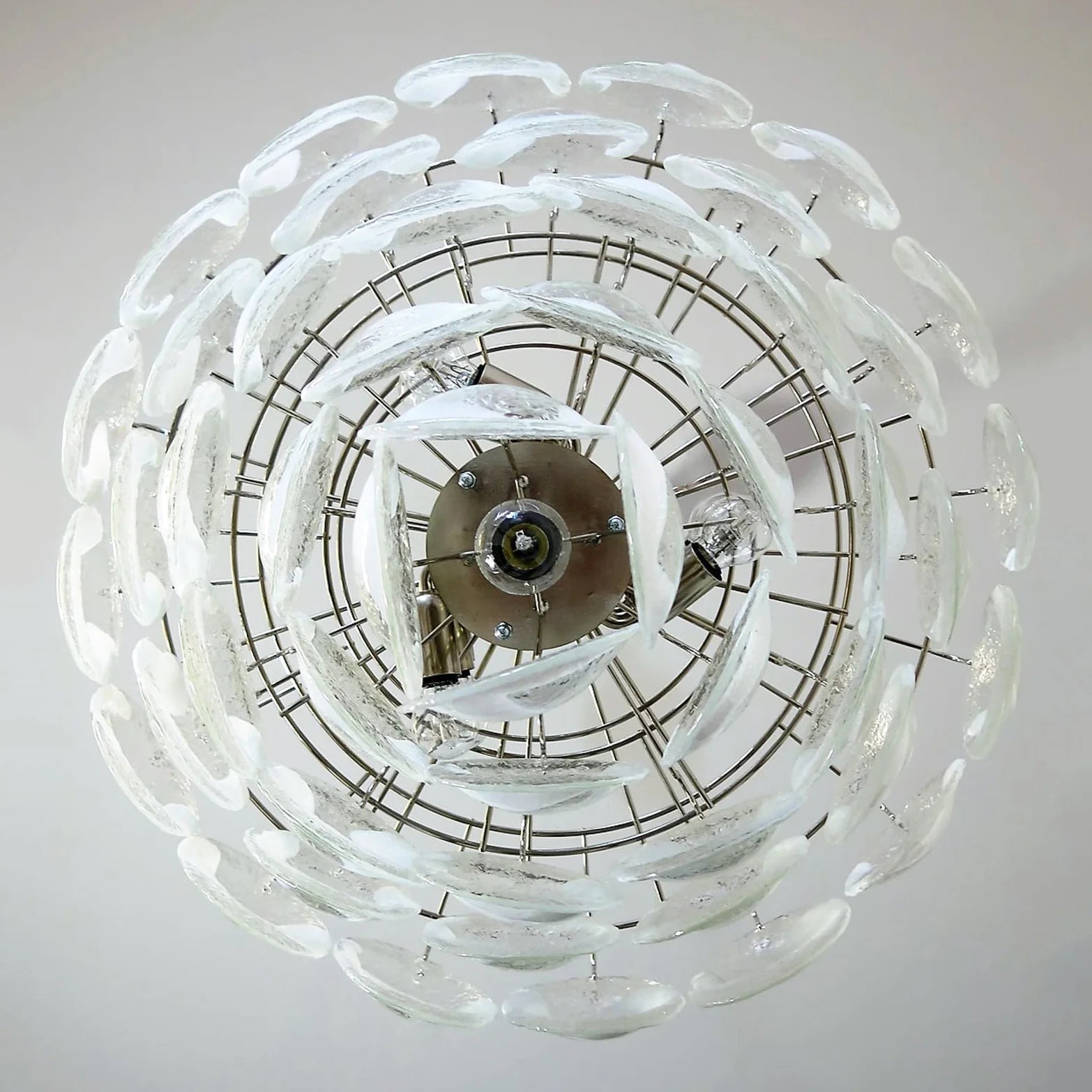 Exquisite Murano Transparent Glass Chandelier - Nuvé