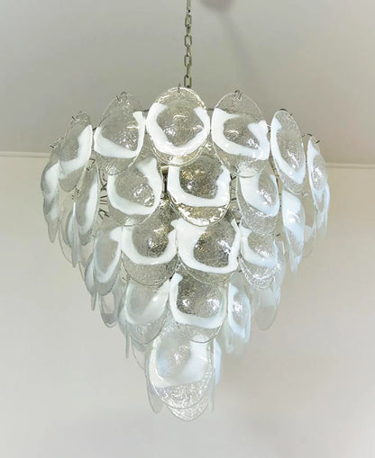 Exquisite Murano Transparent Glass Chandelier - Nuvé