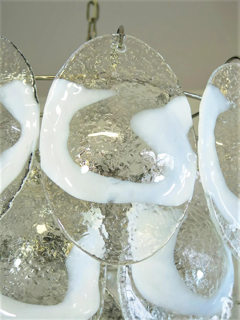 Exquisite Murano Transparent Glass Chandelier - Nuvé