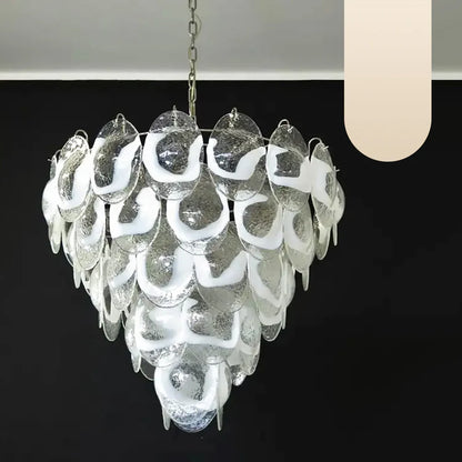 Exquisite Murano Transparent Glass Chandelier - Nuvé