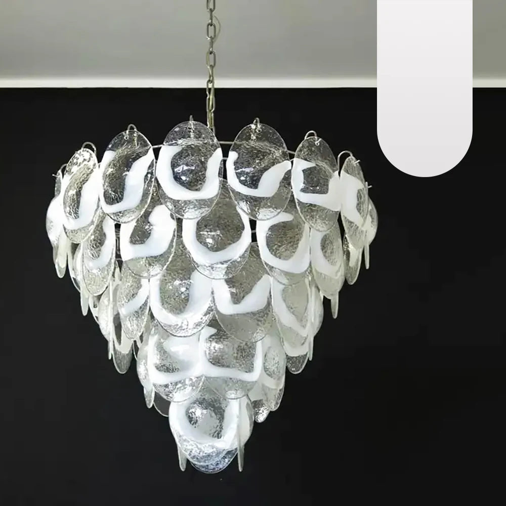 Exquisite Murano Transparent Glass Chandelier - Nuvé