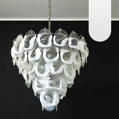 Exquisite Murano Transparent Glass Chandelier - Nuvé