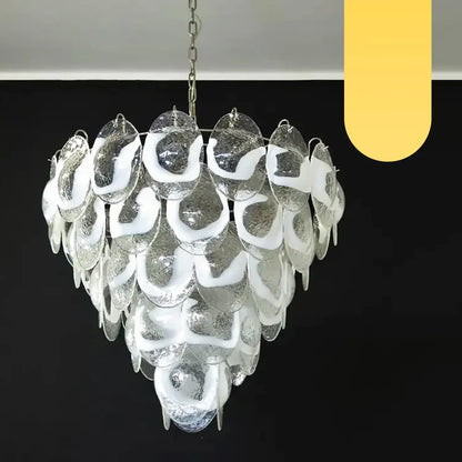 Exquisite Murano Transparent Glass Chandelier - Nuvé