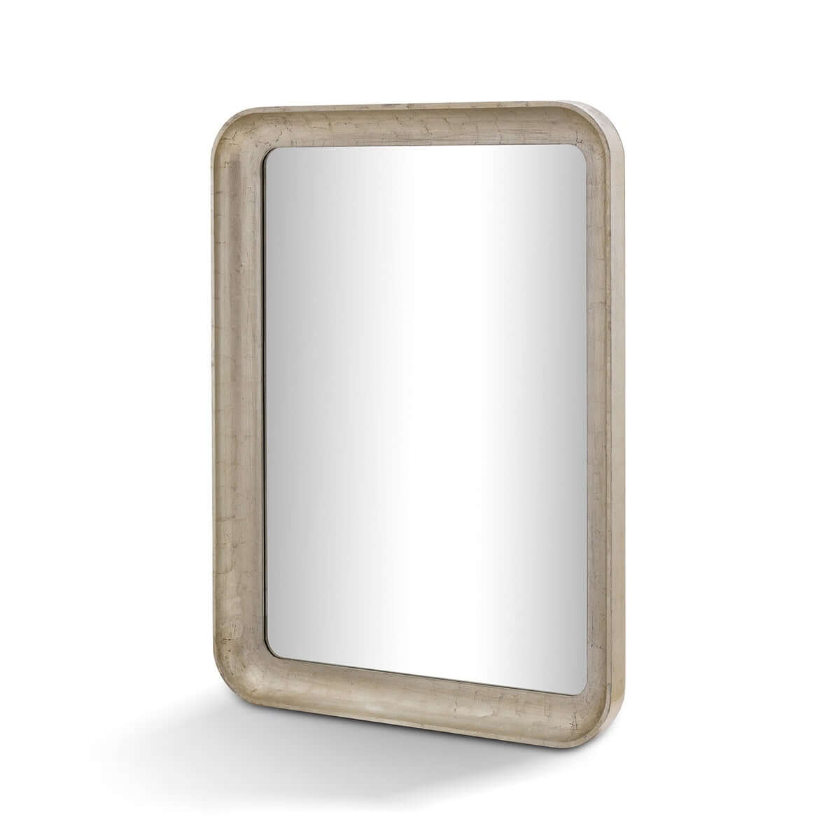 Art Deco Champagne Silver Wall Mirror with Beveled Glass - Nuvé