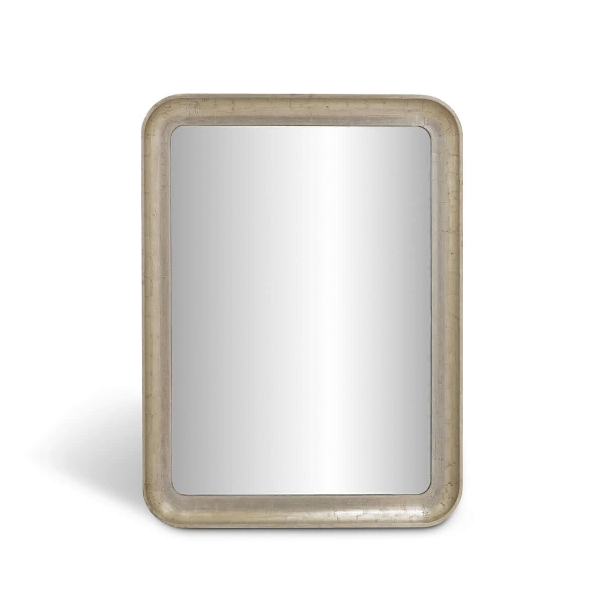Art Deco Champagne Silver Wall Mirror with Beveled Glass - Nuvé