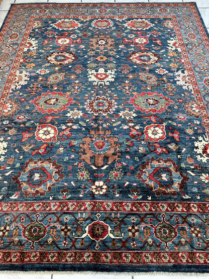 Trasitional Serapi Ghazni Wool Rug – 8' x 10’ – Intricate Floral Design - Nuvé