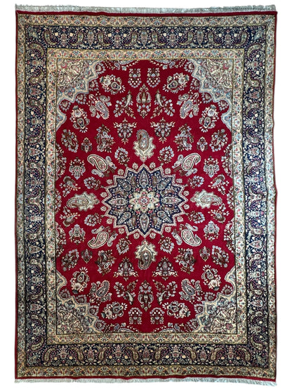 Vintage Kirman Persian Rug | 9’9” x 14’ | Thick Full-Pile Wool | Circa 1960 | K2029 - Nuvé