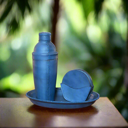 Coctelera | Leather Cocktail Shaker + Jigger - Nuvé