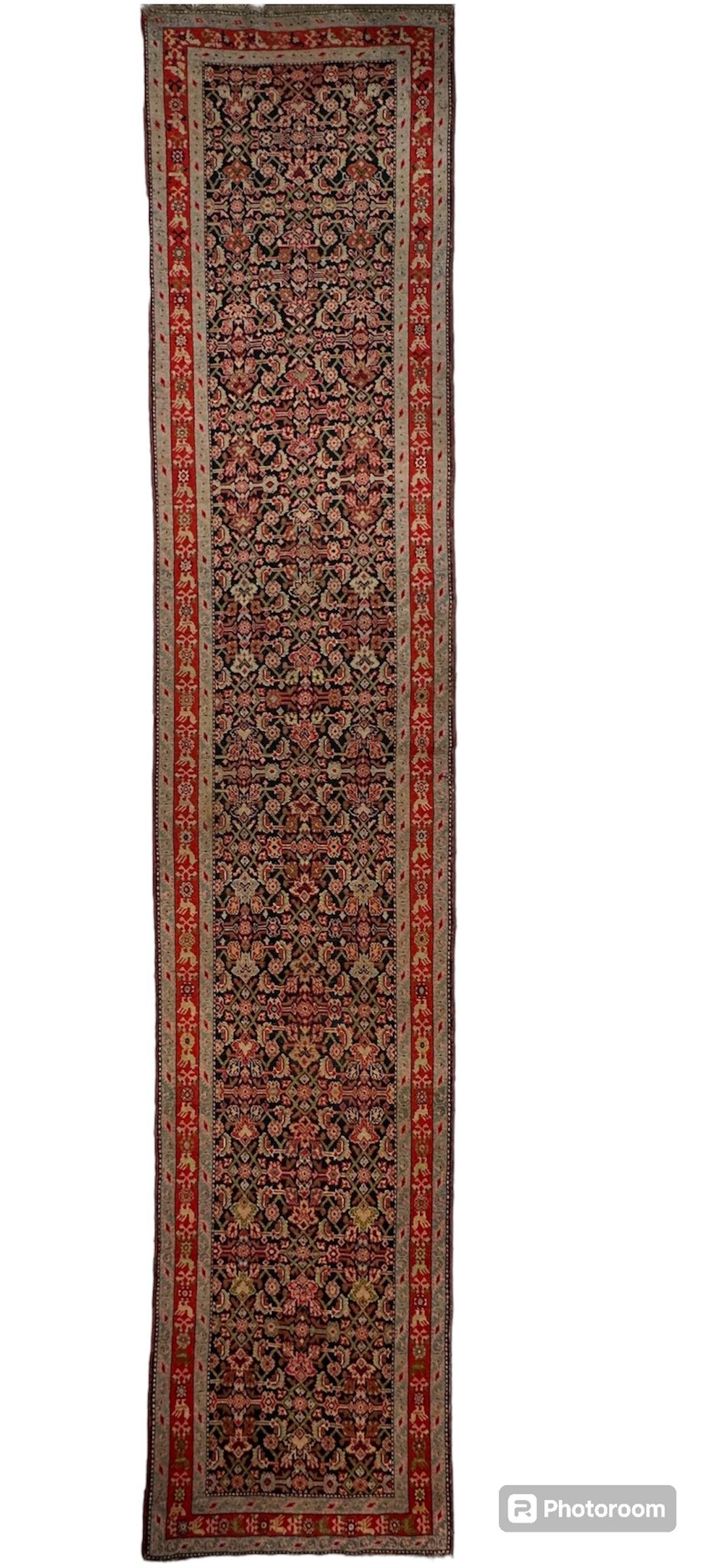 3’4” x 17’ Karabkah Antique Caucasian Wool on Wool Runner - Nuvé