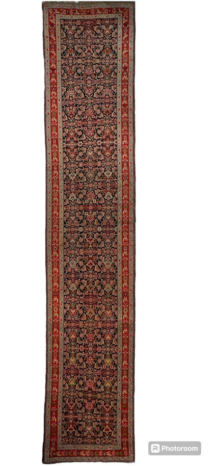 3’4” x 17’ Karabkah Antique Caucasian Wool on Wool Runner - Nuvé