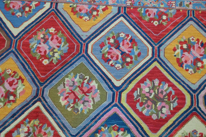 Handwoven Nourison Soumak SK43 Multicolor Area Rug – 8'5" x 11'7" – Professionally Cleaned - Nuvé