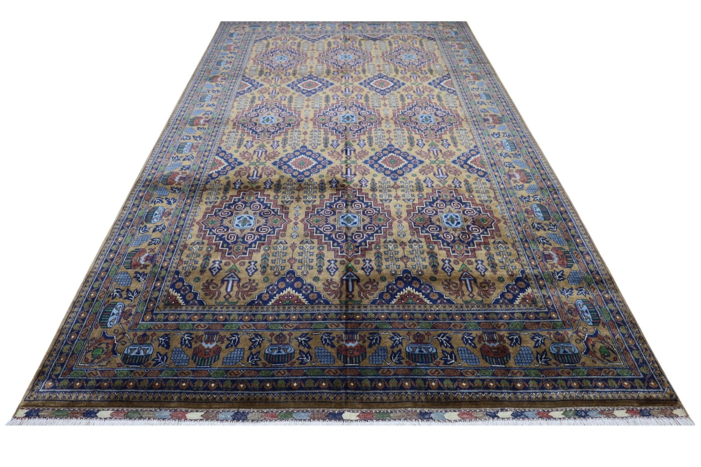 Hand-Knotted Zerkhaki Afghan Wool Area Rug – 6'7" x 9'7" | Rich Brown Tones, Durable Craftsmanship - Nuvé