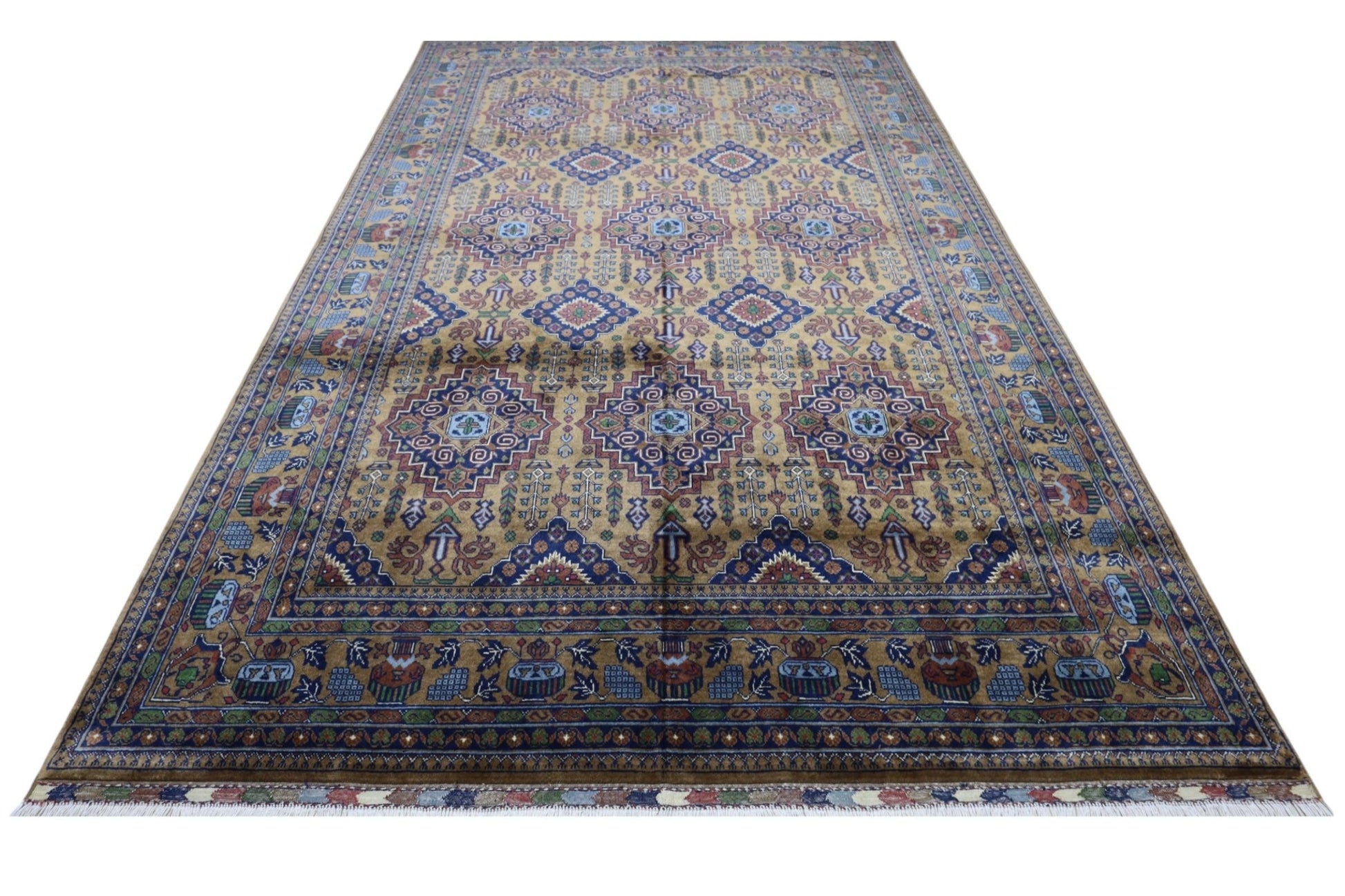 Hand-Knotted Zerkhaki Afghan Wool Area Rug – 6'7" x 9'7" | Rich Brown Tones, Durable Craftsmanship - Nuvé