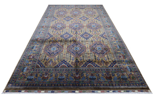 Hand-Knotted Zerkhaki Afghan Wool Area Rug – 6'7" x 9'7" | Rich Brown Tones, Durable Craftsmanship - Nuvé