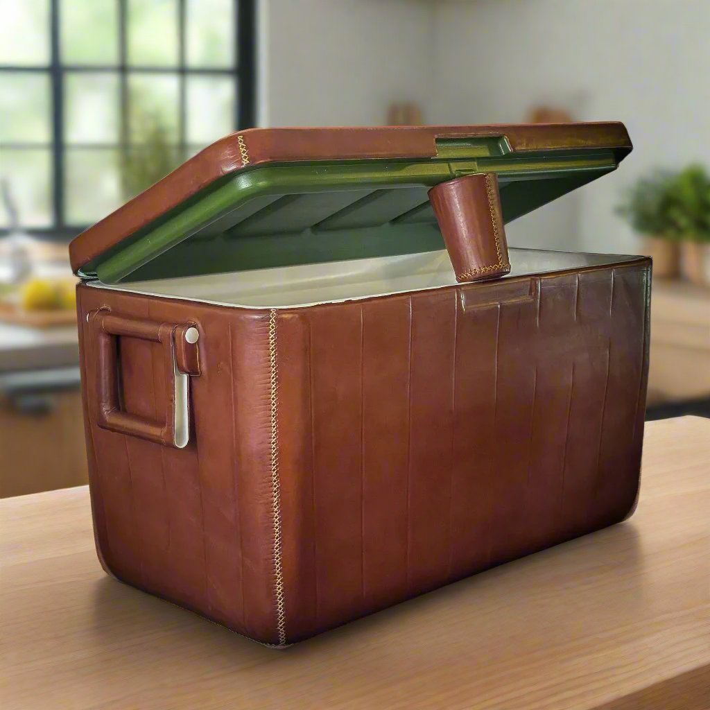 La Familia | XL Leather Cooler with Handles (46L) - Nuvé
