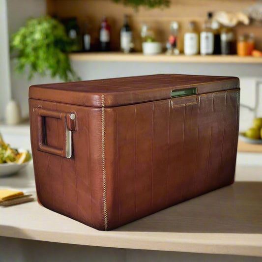 La Familia | XL Leather Cooler with Handles (46L) - Nuvé