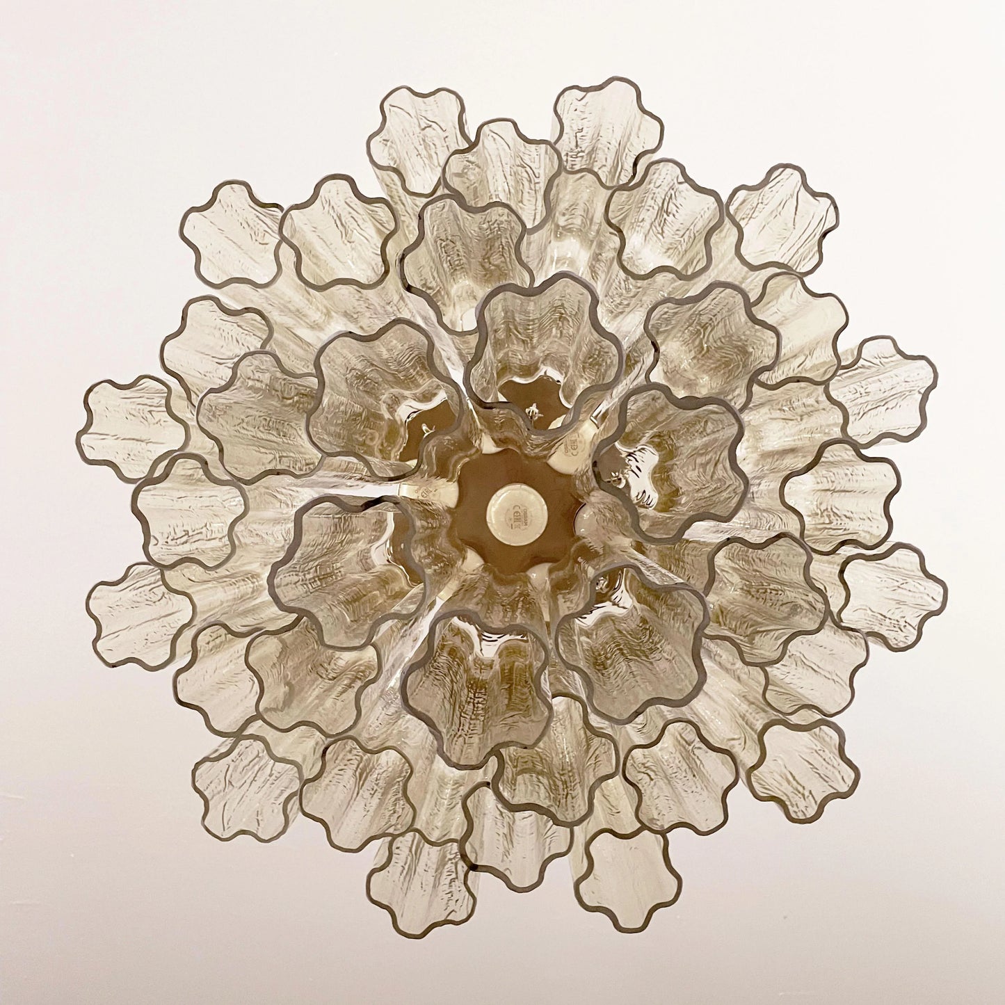 Fantastic Murano Amber Glass Tube Chandelier - Nuvé