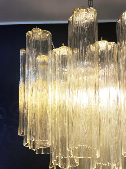 Fantastic Murano Amber Glass Tube Chandelier - Nuvé
