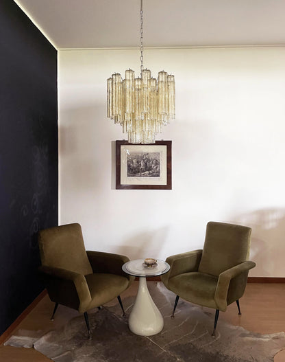 Fantastic Murano Amber Glass Tube Chandelier - Nuvé