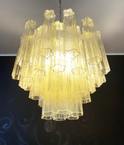 Fantastic Murano Amber Glass Tube Chandelier - Nuvé